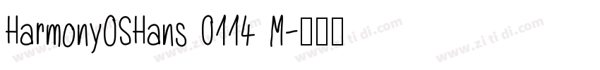 HarmonyOSHans 0114 M字体转换